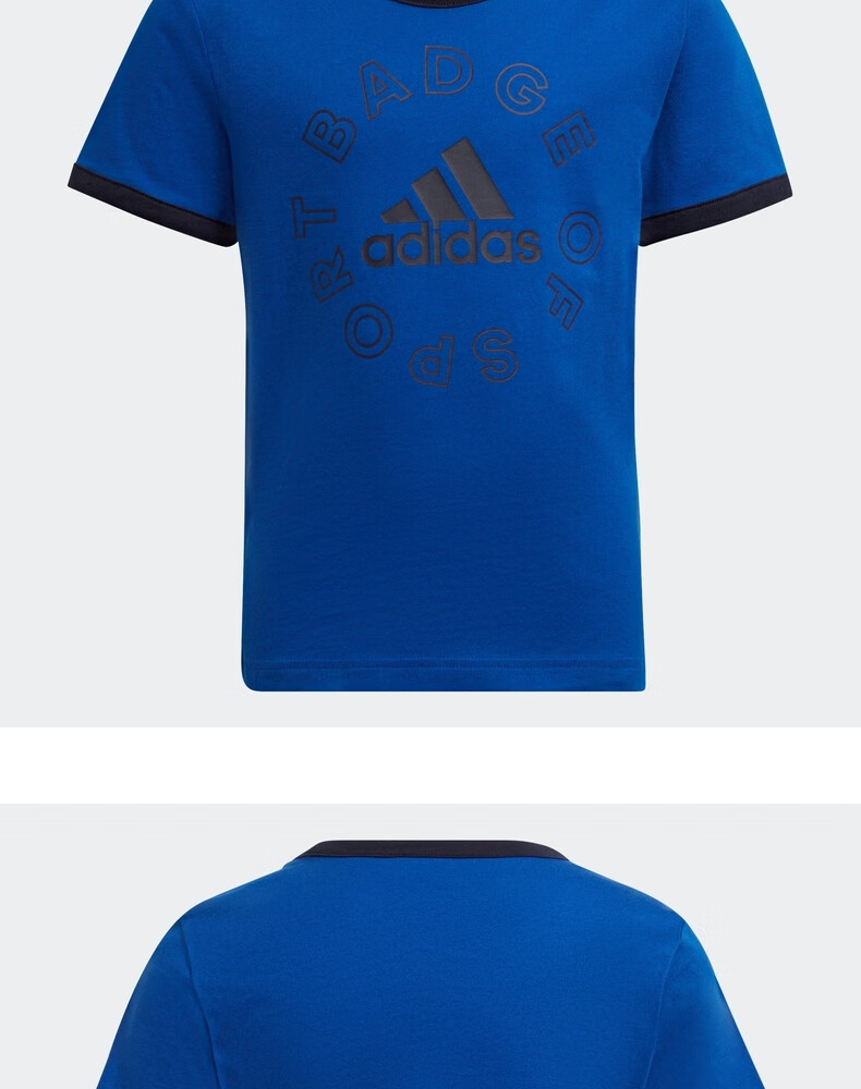 adidas阿迪达斯官网小童装居家运动短袖套装hf1896皇家蓝传奇墨水蓝