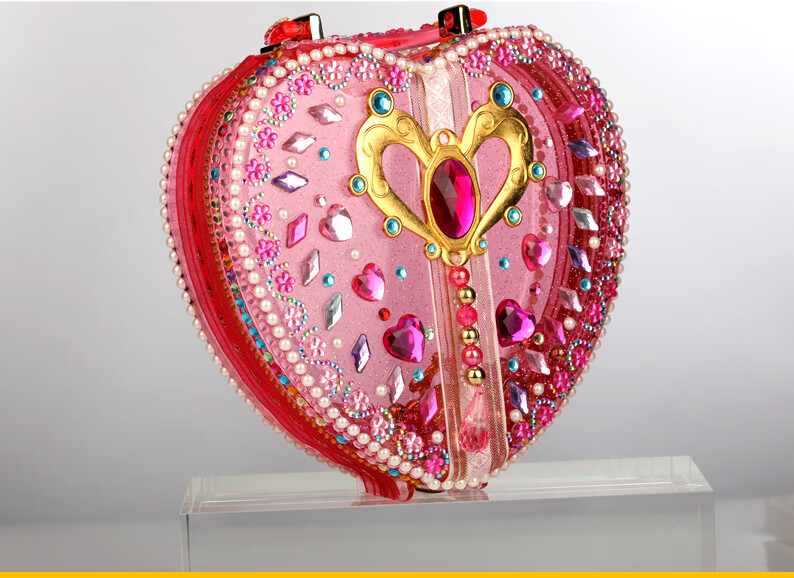 叶罗丽宝石盒子创意粘贴仙子女孩diy首饰盒儿童diy手工制作玩具 白光