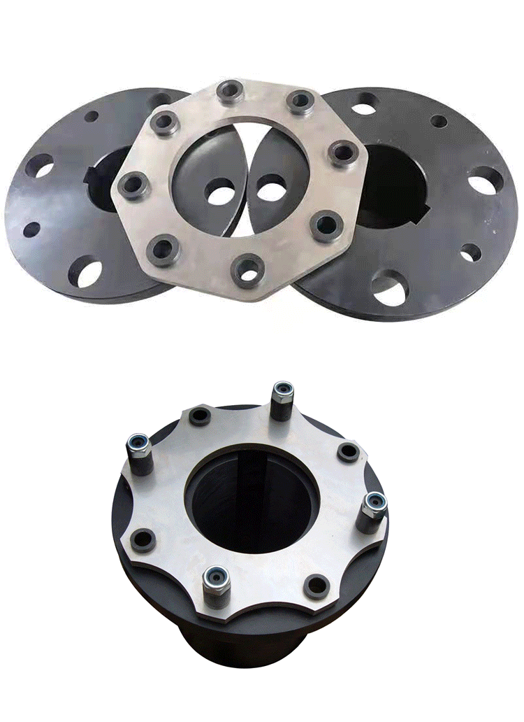 单双膜片联轴器不锈钢膜片螺栓弹性连轴器大扭矩带键槽法兰叠片组jmj6