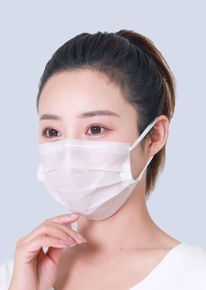 超薄口罩夏季薄款透气防晒二层两层单层夏天口罩一层女时尚50只白色