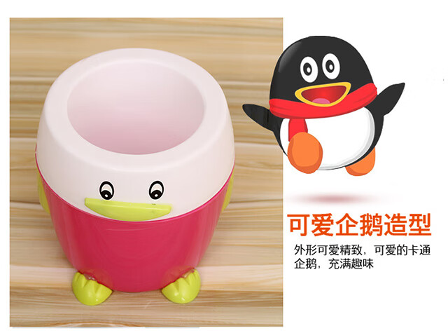 卡通企鹅马桶刷洁厕刷洗厕所刷子刷马桶刷子红色