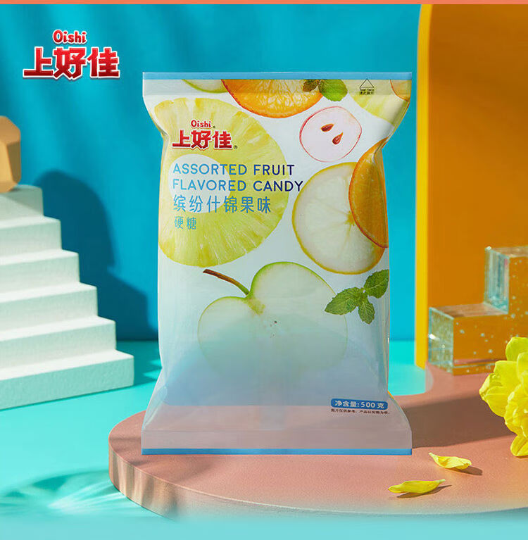 上好佳水果硬糖500g装多种口味婚庆结婚喜糖儿童零食糖果酸奶口味单包