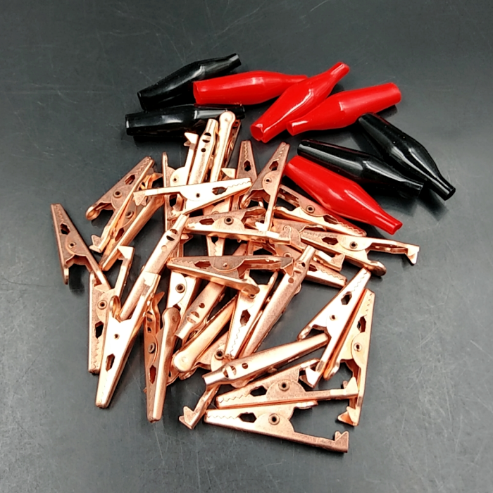 适用鳄鱼夹带线电线夹子线导线双头大号红黑线纯铜线材2线4夹1米定制