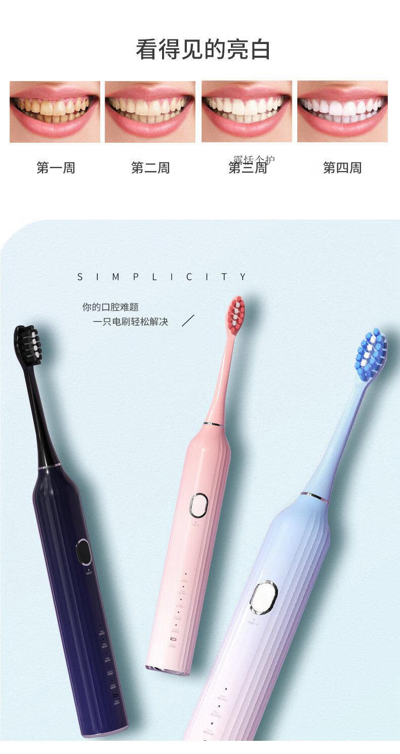 德国铂瑞电动牙刷 渐变侣声波电动牙刷充电式磁悬浮牙刷br-scy1 渐变