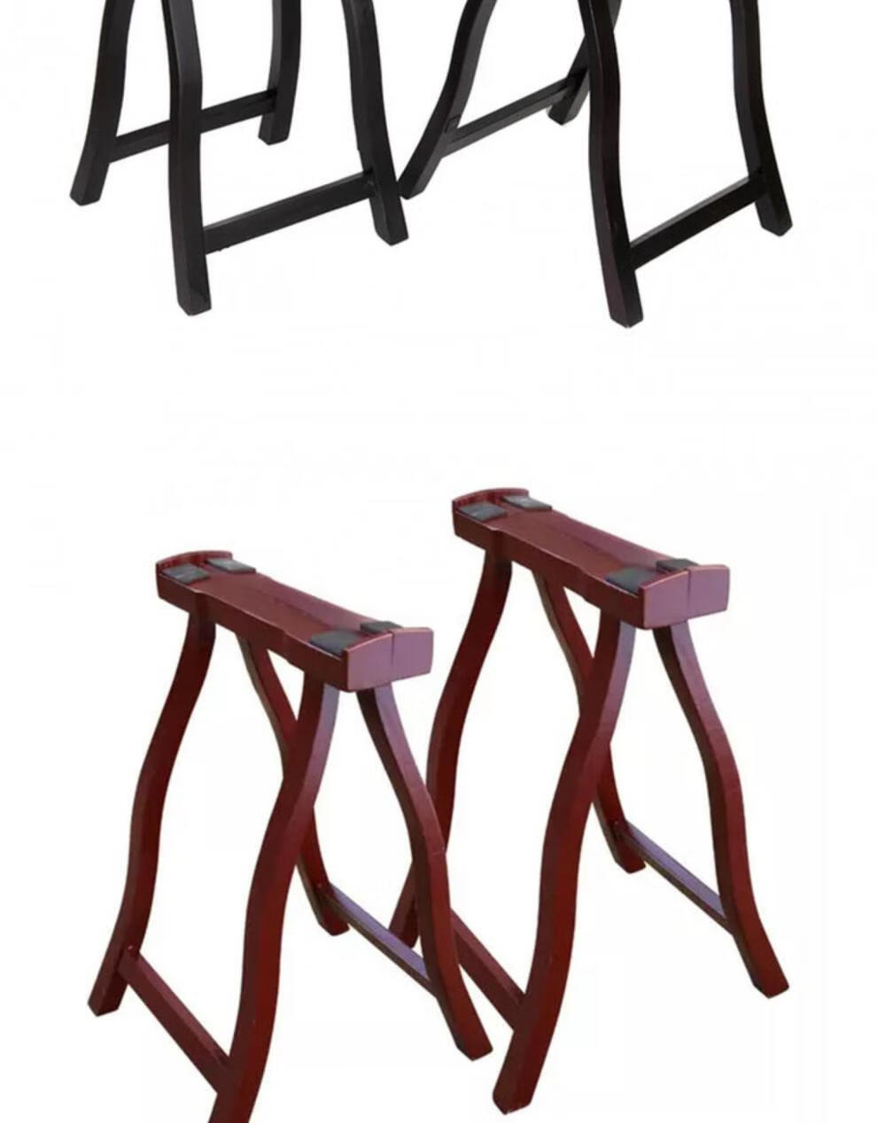 古筝架实木便携式筝架琴架脚架a支架立式折叠腿加粗家用人字敦煌 紫檀