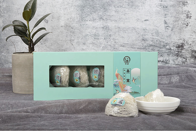 神象燕窝燕盏金丝燕马来西亚进口二维码可追溯查询身份信息白燕营养