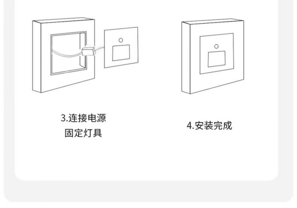 五只装西顿照明地脚灯梯步灯86型人体感应嵌入家用楼梯led小夜灯五只