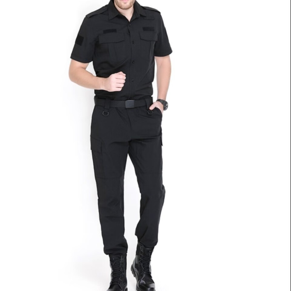 新款tbm教官服应急救援速干训练战术抢险服男速干短袖作训安保服黑色