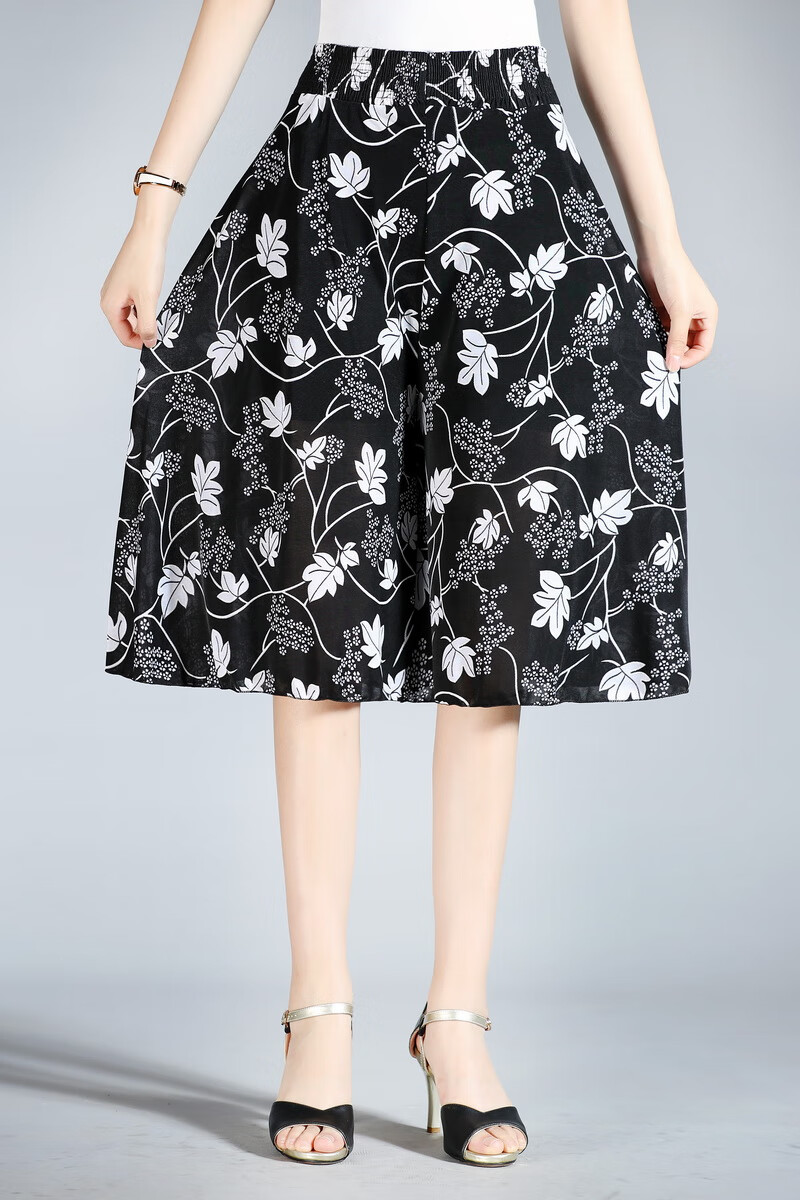 夏季穿的中年女士夏天半身裙子中老年人妇女半身群女式夏季宽松冰丝裙