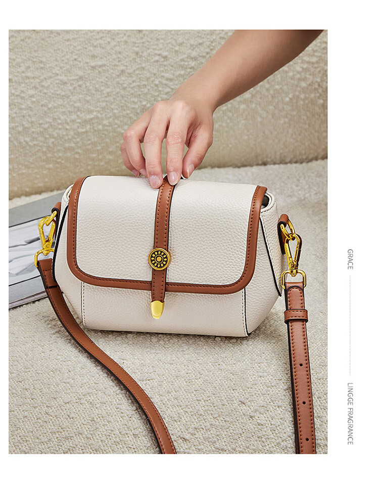 寇诗哲coasiche品牌女包奢侈品包包斜挎包真皮小包包百搭小方包白色