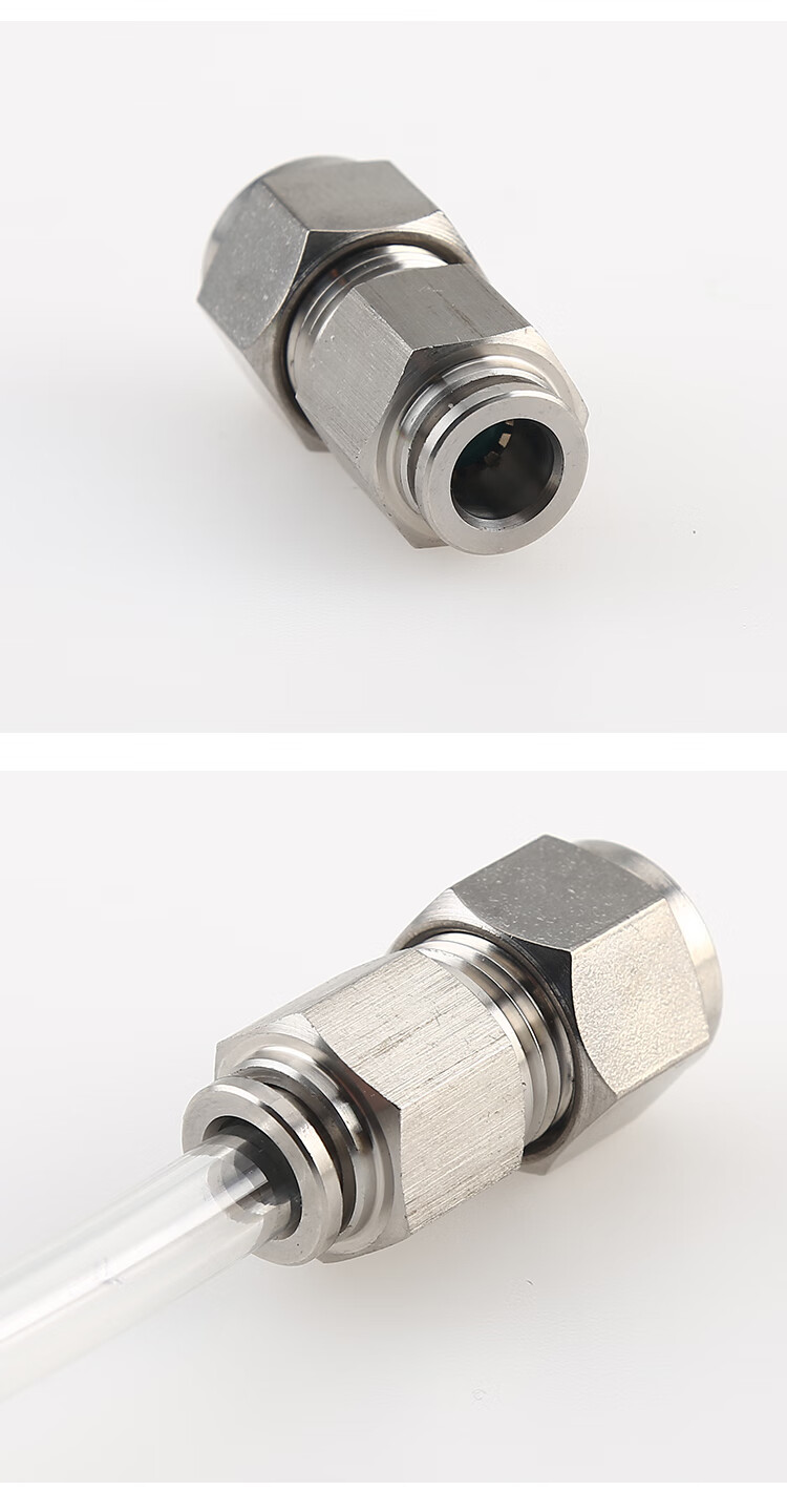 316材质卡套转快插直通气源快速接头不锈钢管转换软管pz复合接头 pz12