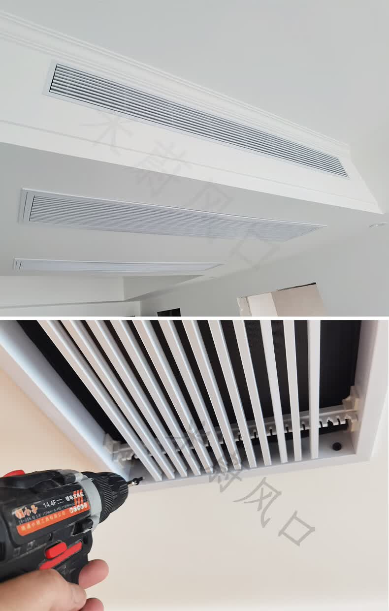abs中央空调出风口单层线性条形风口无边窄边内嵌隐形铝合金定做 铝