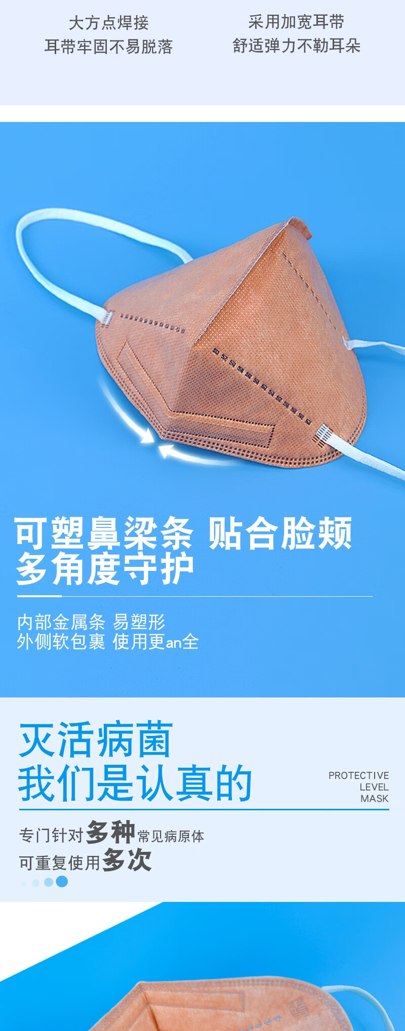 口罩铜离子灭活防粉尘防甲醛成人重复使用独立包装氧化铜kn952只体验