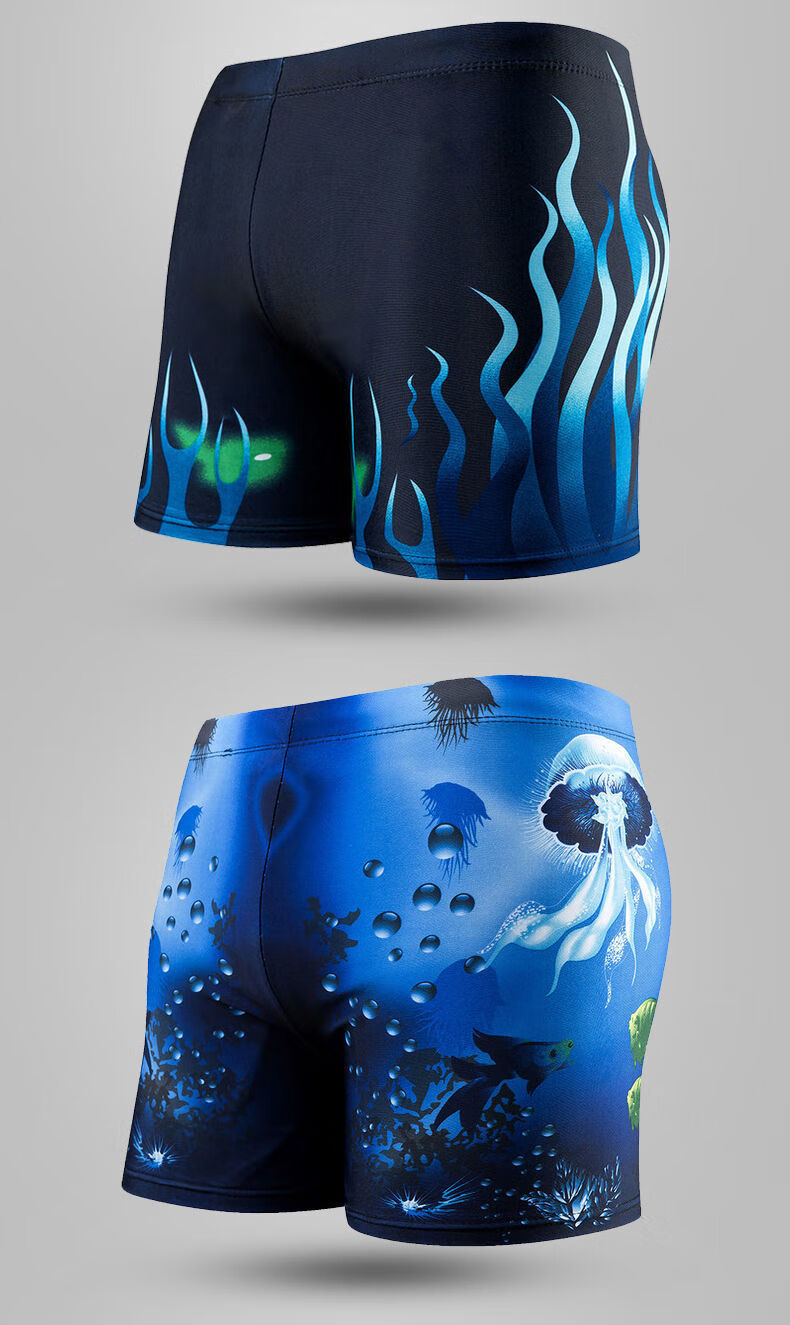 泳裤男平角泳裤大码防尴尬泡温泉短裤五分休闲沙滩裤可下水游泳裤头