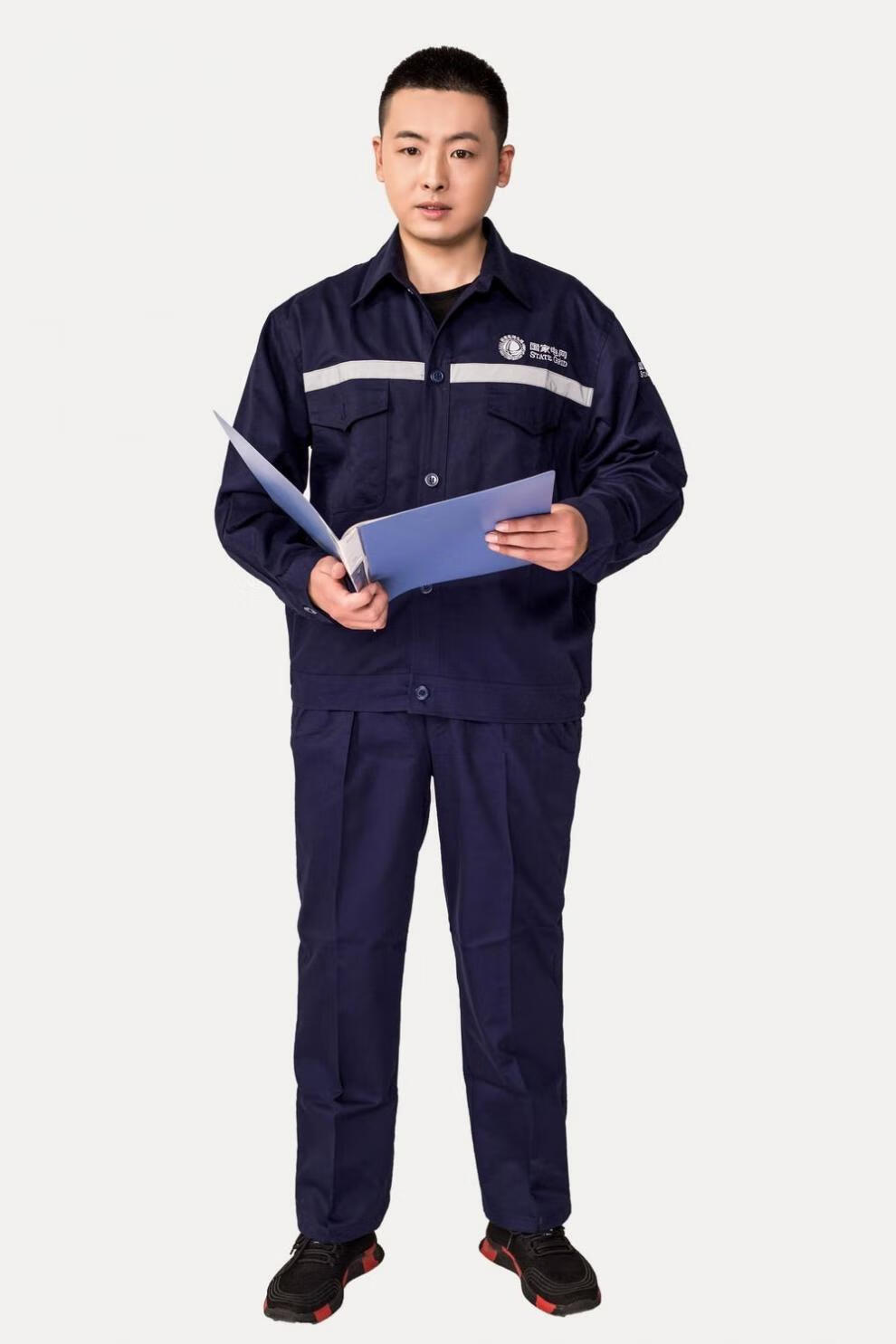 夏季国家中国南方电网工作服春秋棉加厚南方薄款电焊工 乳白色 xxxl