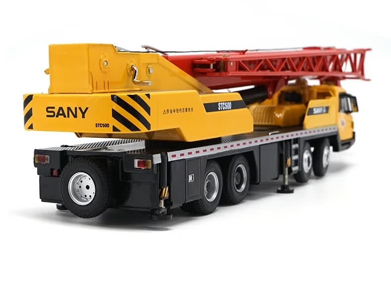 万代1:43sany三一重工src550 stc500 50 55吨越野起重机 吊车模型 src