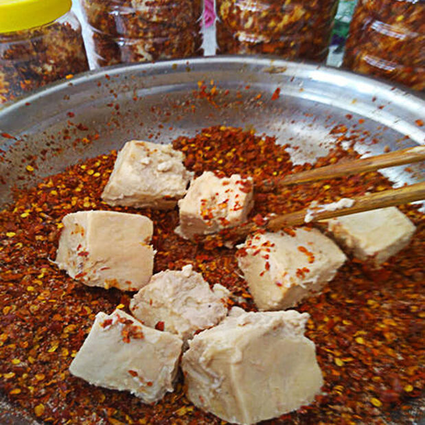 湖北随州特产霉千张卷霉豆腐臭千张广水臭筒子臭豆腐开瓶就吃 霉卷 霉