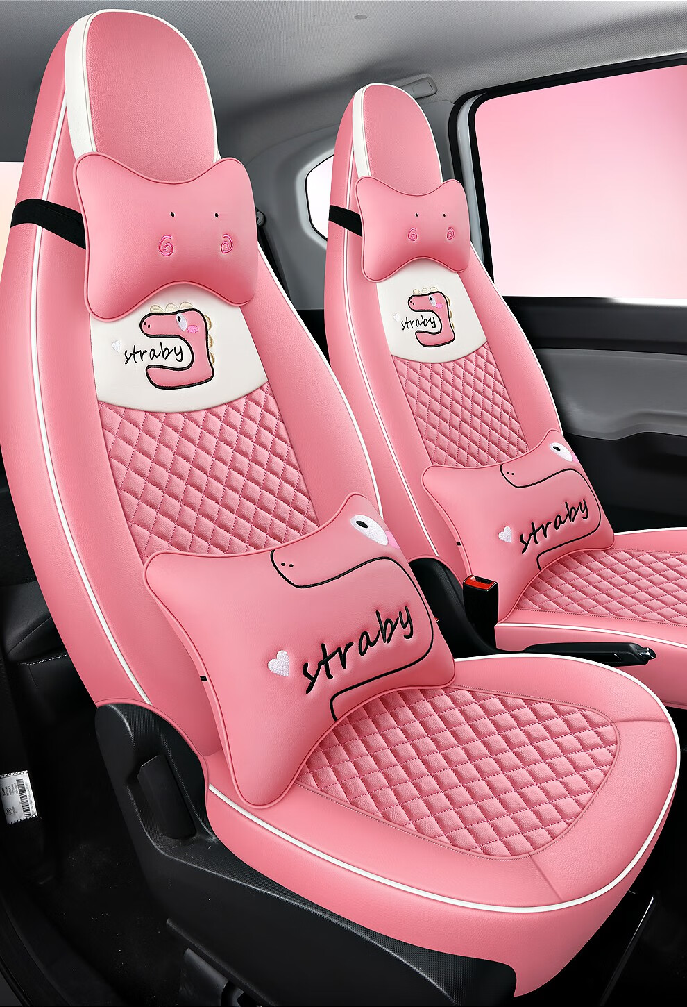 适用于专用于2021款五菱宏光miniev汽车座套全包围卡通可爱定做20款