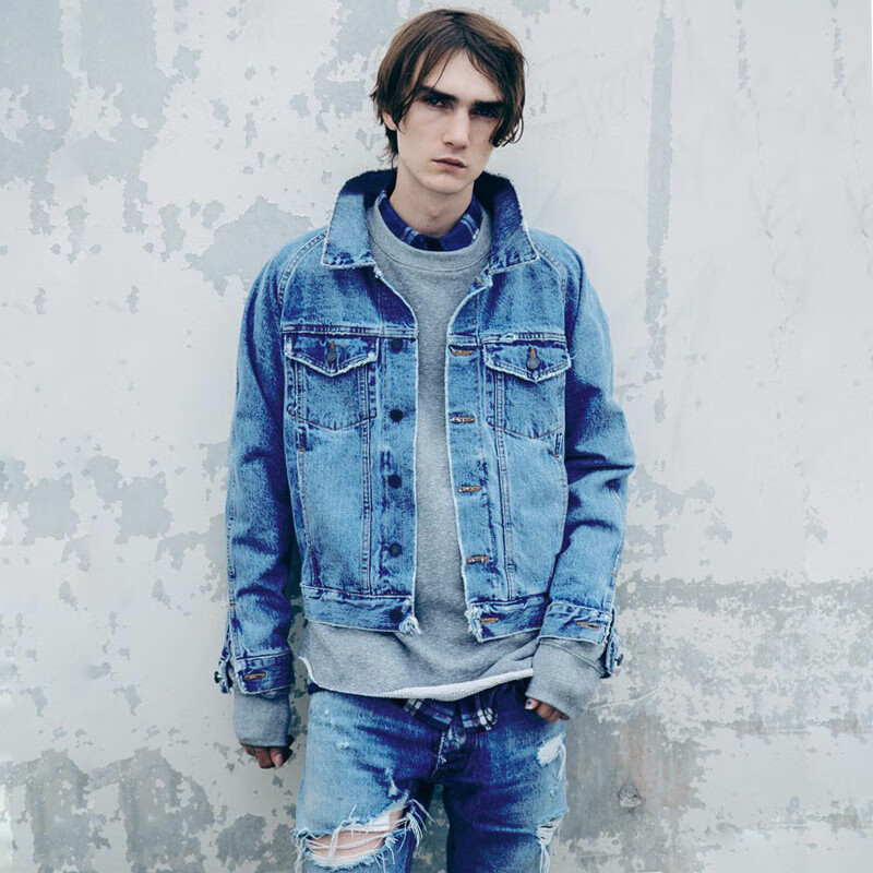 ea潮牌欧美潮牌fear of god牛仔夹克 fog第四季高品质水洗布牛仔衣