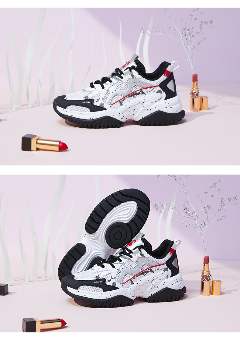 安踏花木兰联名运动鞋女鞋2020夏季新款网面透气轻便厚底增高休闲鞋潮