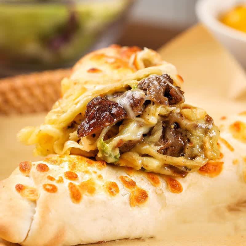 5折 百肴轩 芝士牛肉卷鸡肉卷山姆超市同款芝士拉丝面包冷冻早餐半