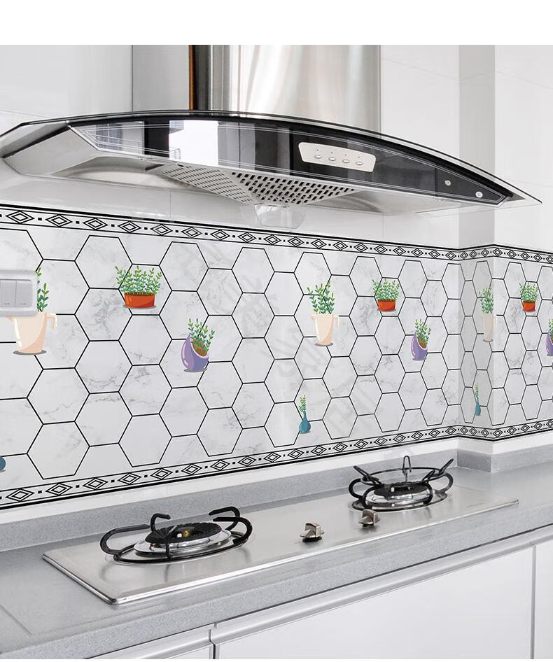 (防水防油耐高温墙面贴纸)隔油纸水泥墙厨房台面隔热贴纸防油防水铝塑