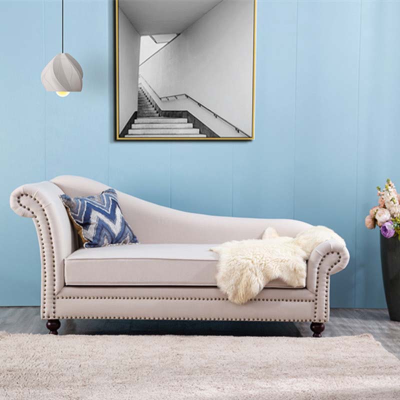 椅美式设计师贵妃椅美人榻北欧小户型布艺单人躺椅卧室欧式床尾沙发