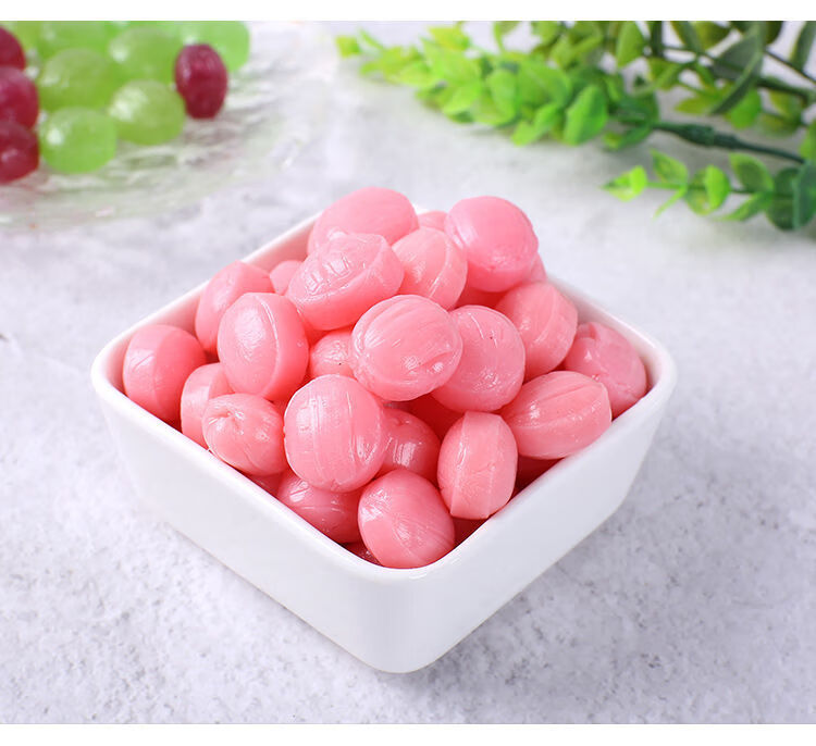 白桃糖百香果味硬糖葡萄水果糖散装100g2500g结婚喜糖果网红糖白桃味