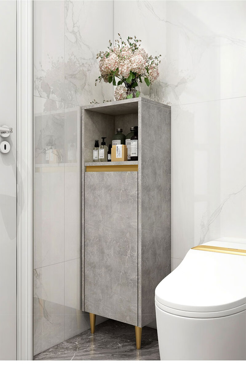 锦溪上居浴室边柜马桶立柜实木挂墙式卫生间收纳柜落地侧柜储物吊柜