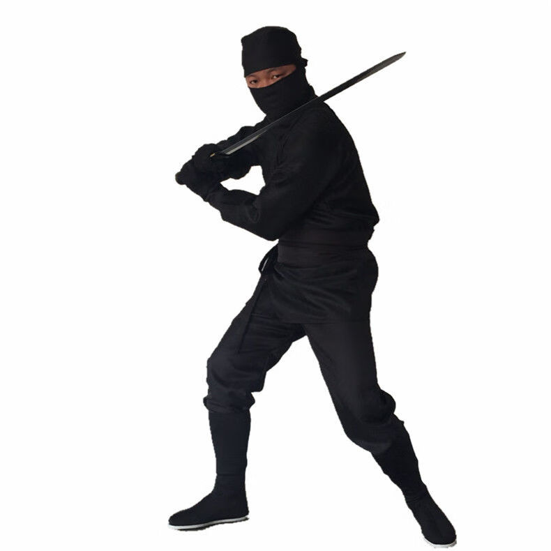 结盟者 古装蒙面服服夜行衣忍者男女黑衣人武侠披风盗贼土演出服装
