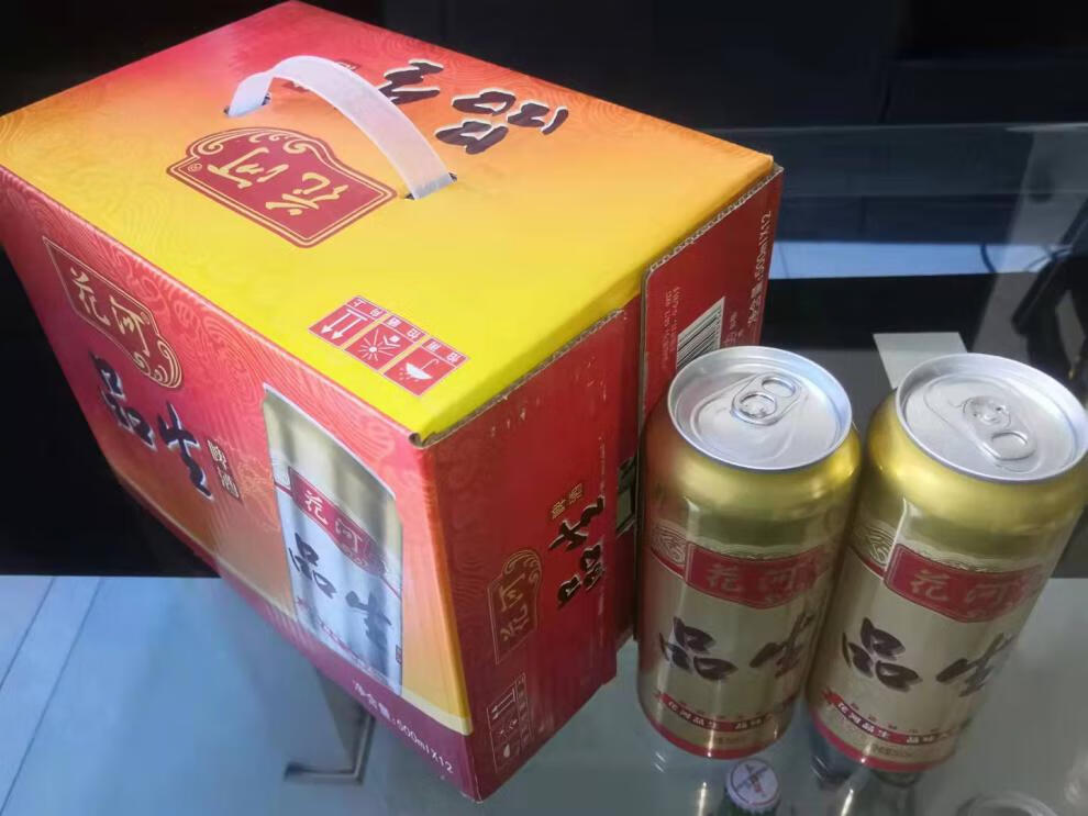 东北牡丹江花河品生啤酒 500ml 9听 易拉罐整箱 9罐【图片 价格 品牌