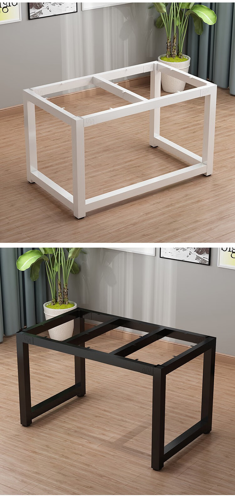 定制铁艺桌腿支架金属餐桌腿吧台桌架办公桌茶几桌架子桌子腿台脚桌脚