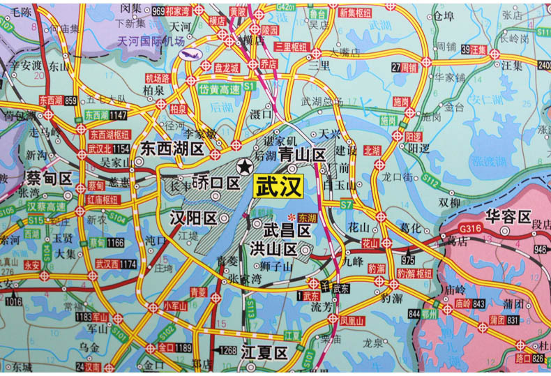 新版湖北省地图挂图14米x1米正版高清印刷防水覆膜地形地貌交通政区图