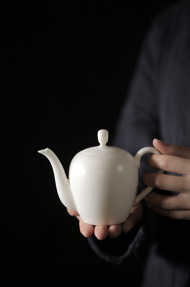 南北茶堂 陶瓷茶壶家用小号单壶 白瓷功夫茶具纯手工玉瓷壶过滤沏茶