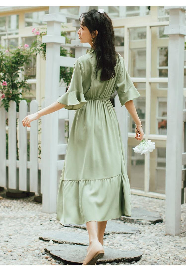 生初中生女装到脚踝日系甜美仙气森系连衣裙少女夏装新款长裙仙女裙子