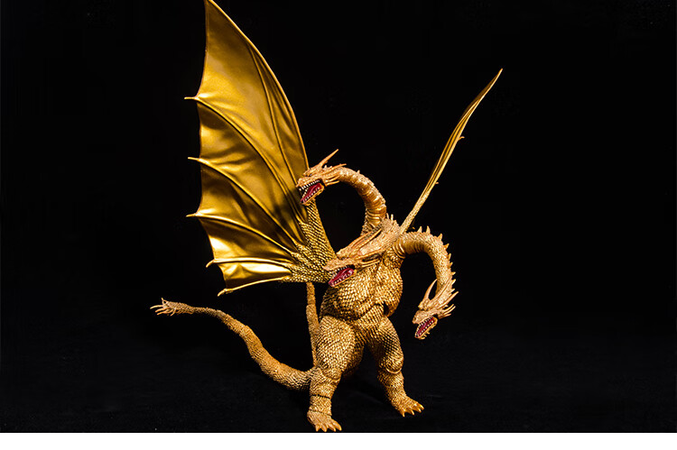 【新款】万代电影人物手办盒装2019电影哥斯拉2怪兽shm基多拉关节可动