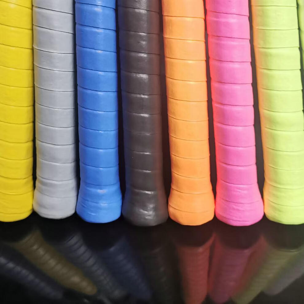 超高手胶吸汗粘手耐磨龙胶羽毛球网球手胶拍皮吸汗带黄色lx110210个