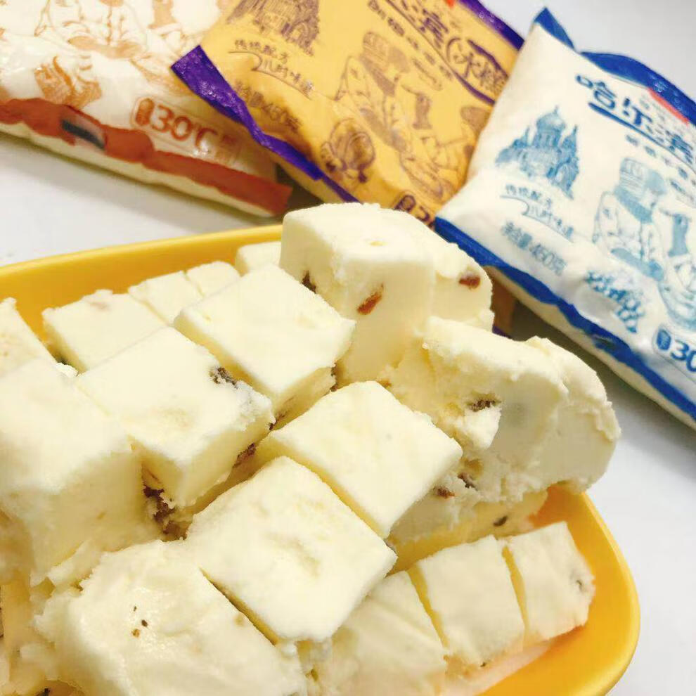 老鼎丰冰糕哈尔滨同款朗姆味冰糕切块舀着吃冰淇淋冰激凌4袋口味可