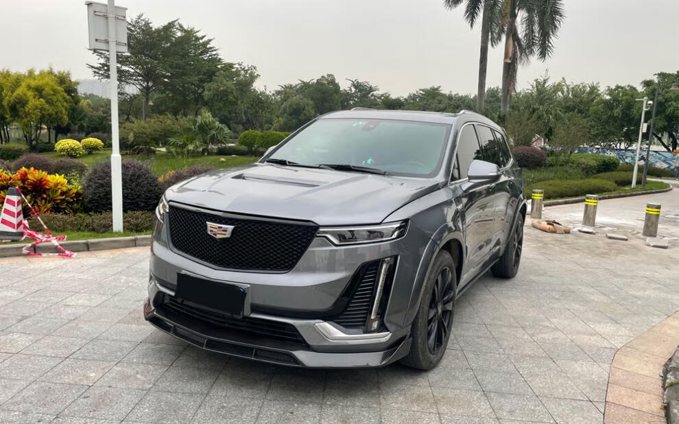 适用于凯迪拉克xt6改装mt运动碳纤维前唇后唇尾翼尾喉宽体包围 xt6