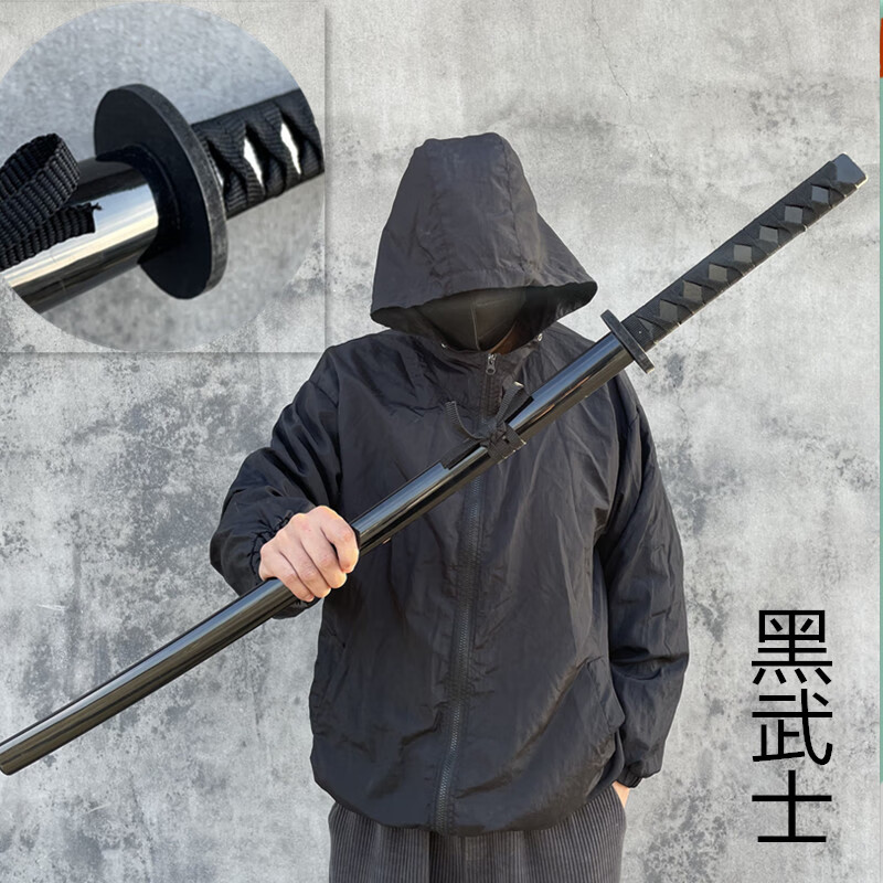 居合道剑道木刀儿童玩具武士刃带鞘竹剑cos表演竹木制道具剑 斩月103