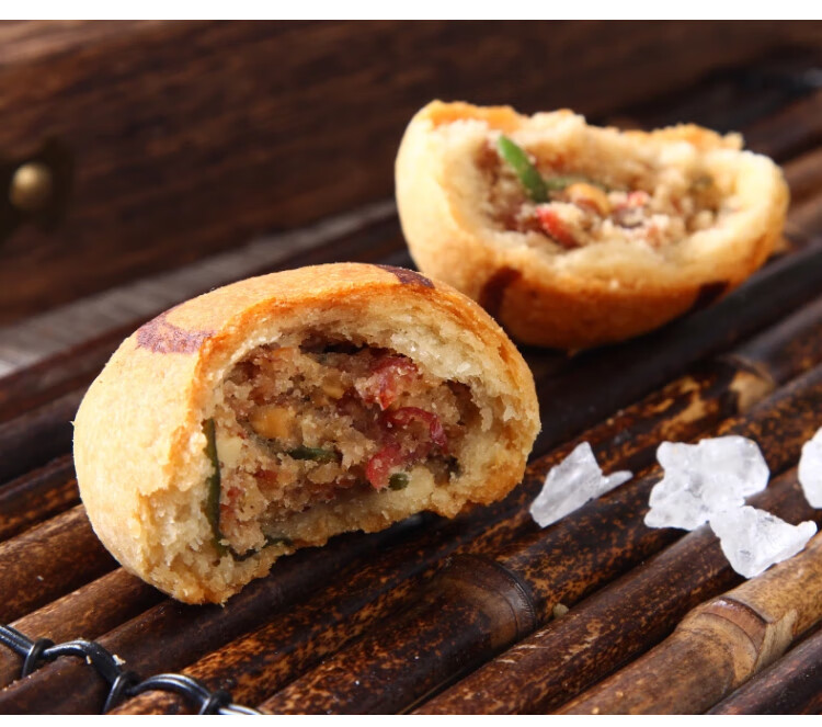 北京特产灜隆斋自来红五仁月饼糕点点心真空包装食品 自来红月饼320克