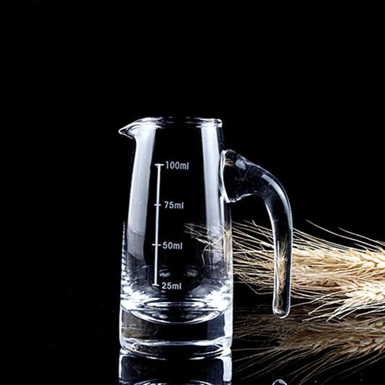 赋厨手工带把带刻度无铅玻璃白酒分酒器分酒杯量杯玻璃小酒壶企鹅150