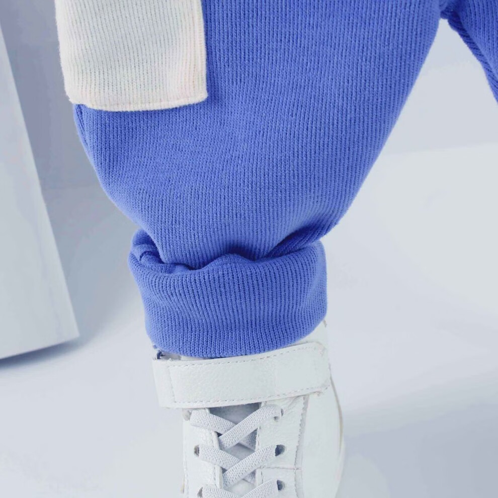 儿童男夏季男童套装洋气婴儿衣服宝宝春秋季三件套 桔色tou长袖 套装