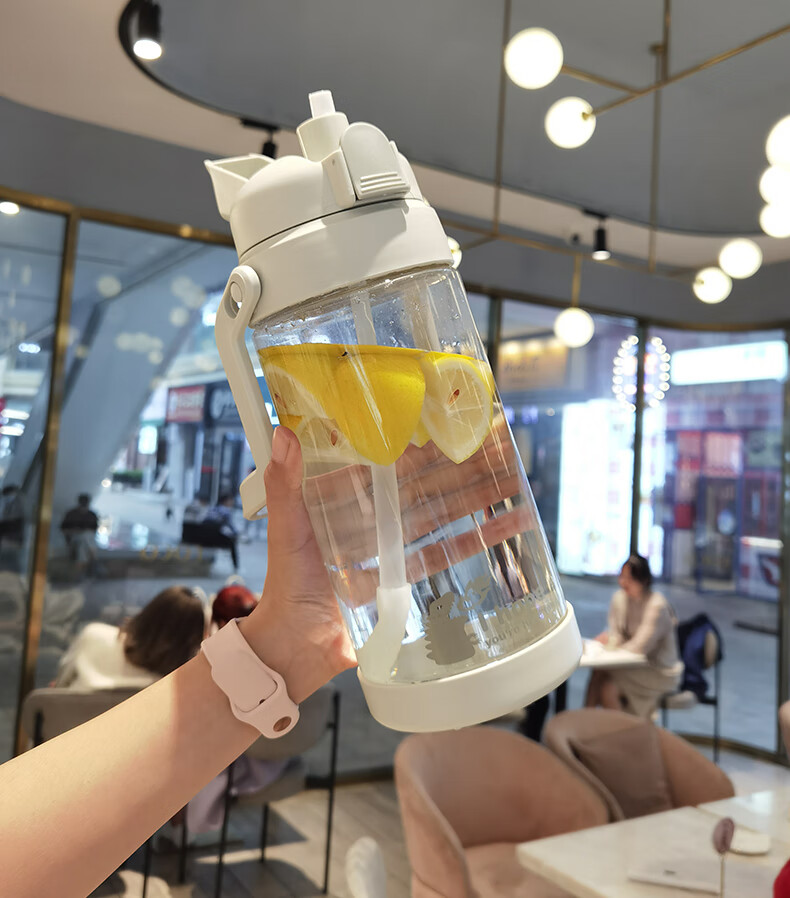 特百惠tupperware同款超大号水杯子女学生夏季便携塑料网红运动健身