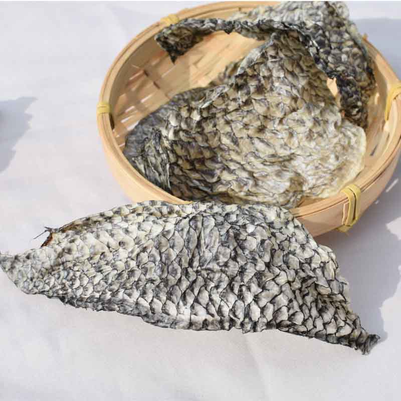 干鱼皮罗非鱼皮干火锅凉拌泡椒鱼皮原料生鱼皮胶原蛋白500g十成干