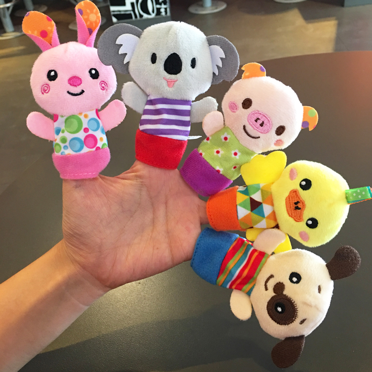 婴幼儿讲故事毛绒玩具新生儿宝宝动物手指偶手偶安抚玩偶012岁花园指