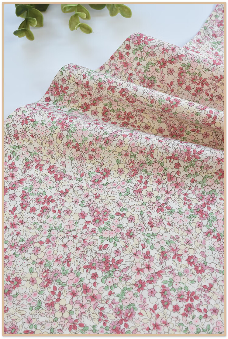 小碎花布料日本进口面料小林印花布可爱小碎花布料衣服裙子童装衬衫