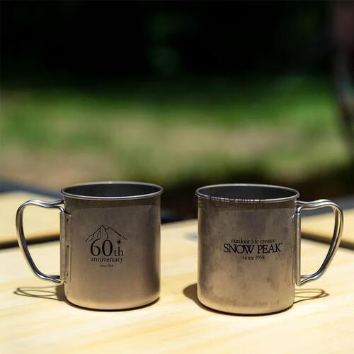 雪峰钛杯snow日本雪峰户外露营钛水杯可折叠便携杯咖啡杯子老款大字