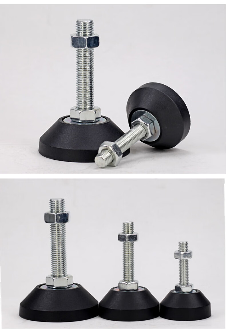 厂销增强尼龙脚杯固定调节蹄脚地脚螺丝工作台支撑脚m8m12m16m20底40