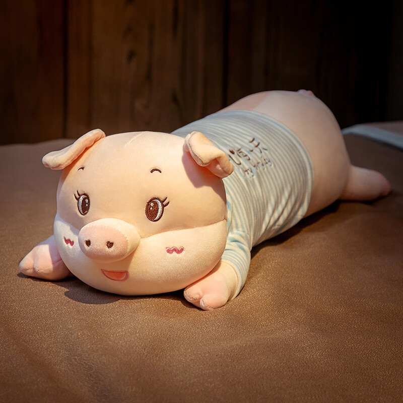 憨憨猪毛绒玩具猪公仔玩偶床上睡觉夹腿娃可爱大号趴趴猪睡觉抱枕布